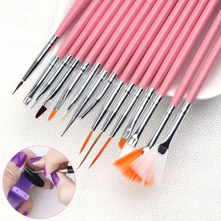Kit Pincel Gel Uv Com 15 Pinceis Manicure Acrigel Salão Barato