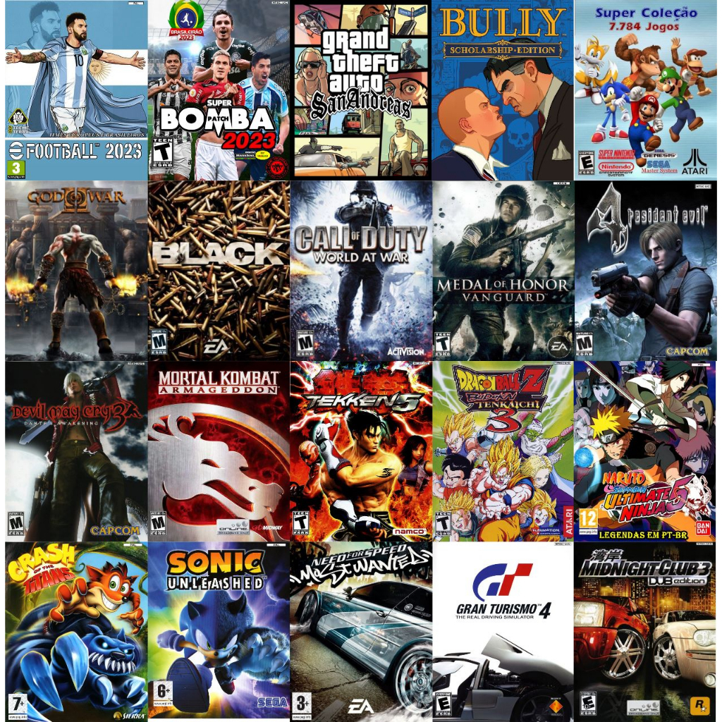 20 Jogos de Playstation 2 A Sua Escolha