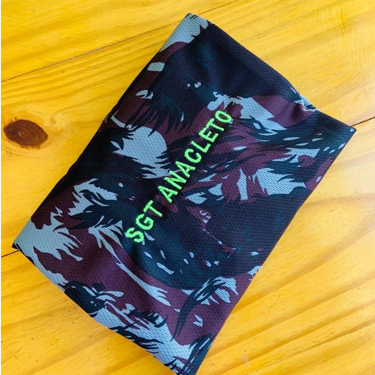 Camisa Camuflada Padrão Exército C/BORDADO Algodão/DryFit/Triloball Farda Militar