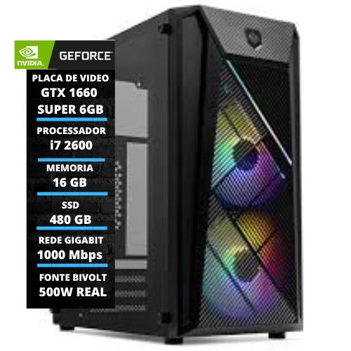 Pc Gamer Intel I7 2600 16gb Gtx 1660 Super 6gb Ssd 480gb