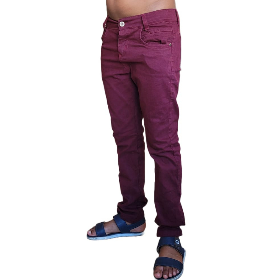 Calça sarja masculina store vinho