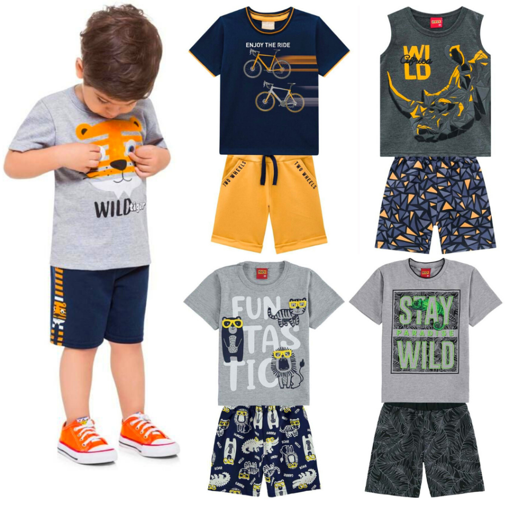 kit 5 conjuntos infantil masculino | Shopee Brasil