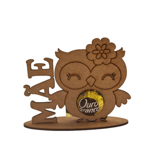 10 Lembrancinha Dia Das Mães Porta Bombom corujinha Mdf Cru em Oferta na Shopee