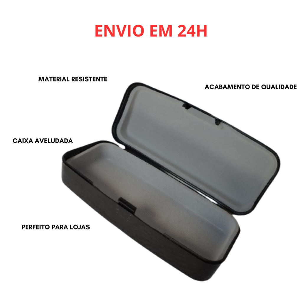 Estojo Para Óculos Em Acrílico E Veludo Caixinha
