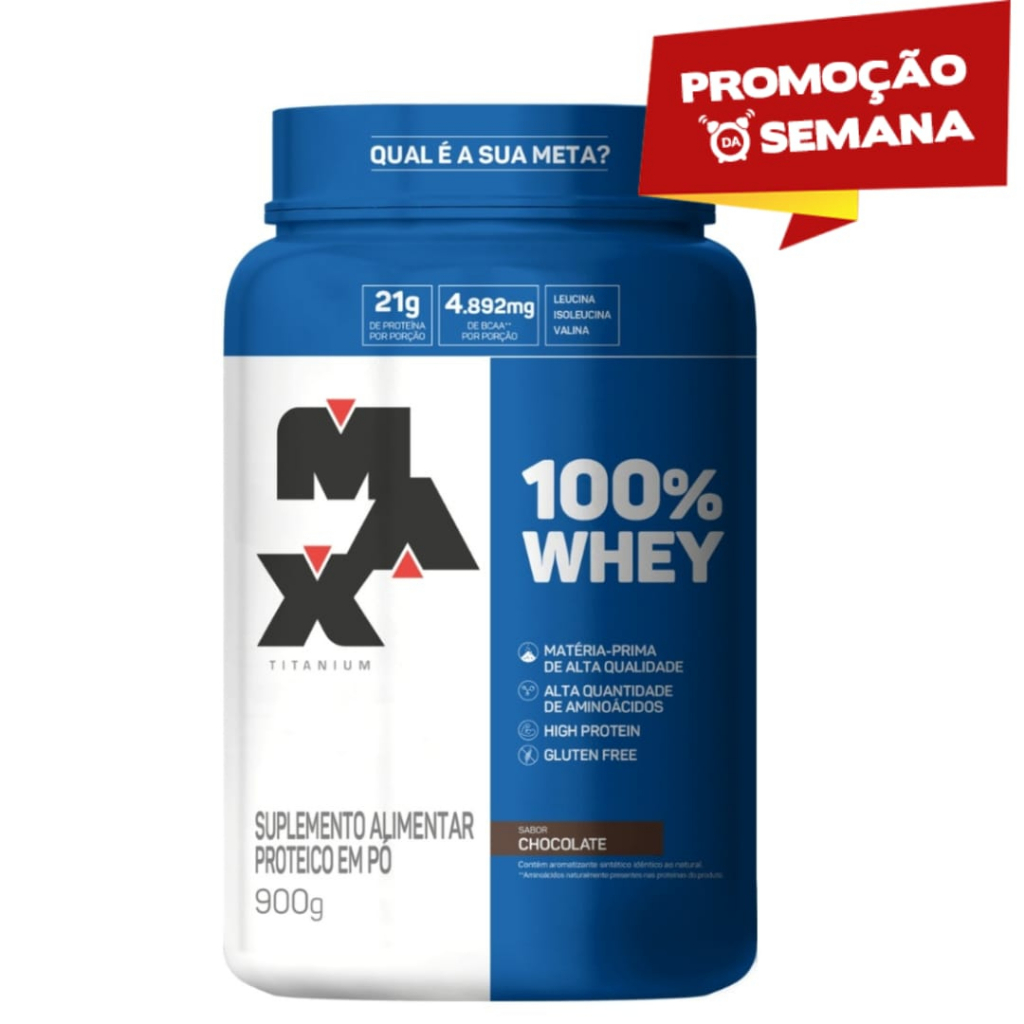 Whey Max Titanium 100% *Baixo Carbo* 900g