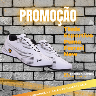 Tênis Masculino Puma Ferrari New Scuderia Leve Esportivo Oferta