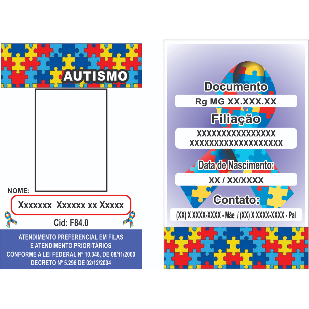 1 Unid. Crachá Autista + Cordão Autismo Com Trava Segurança | Shopee Brasil