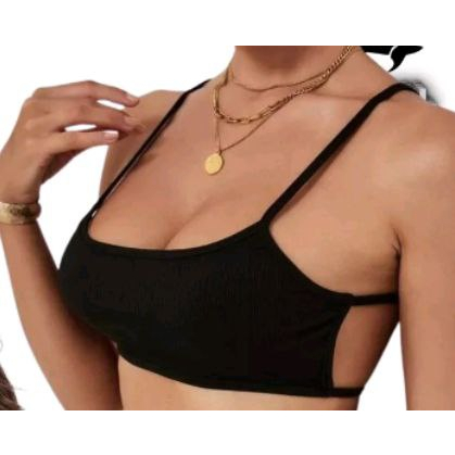 top costa nua gringa cropped modelo blogueira Shopee Brasil