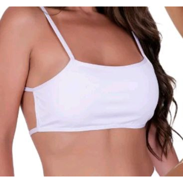 top costa nua gringa cropped modelo blogueira Shopee Brasil