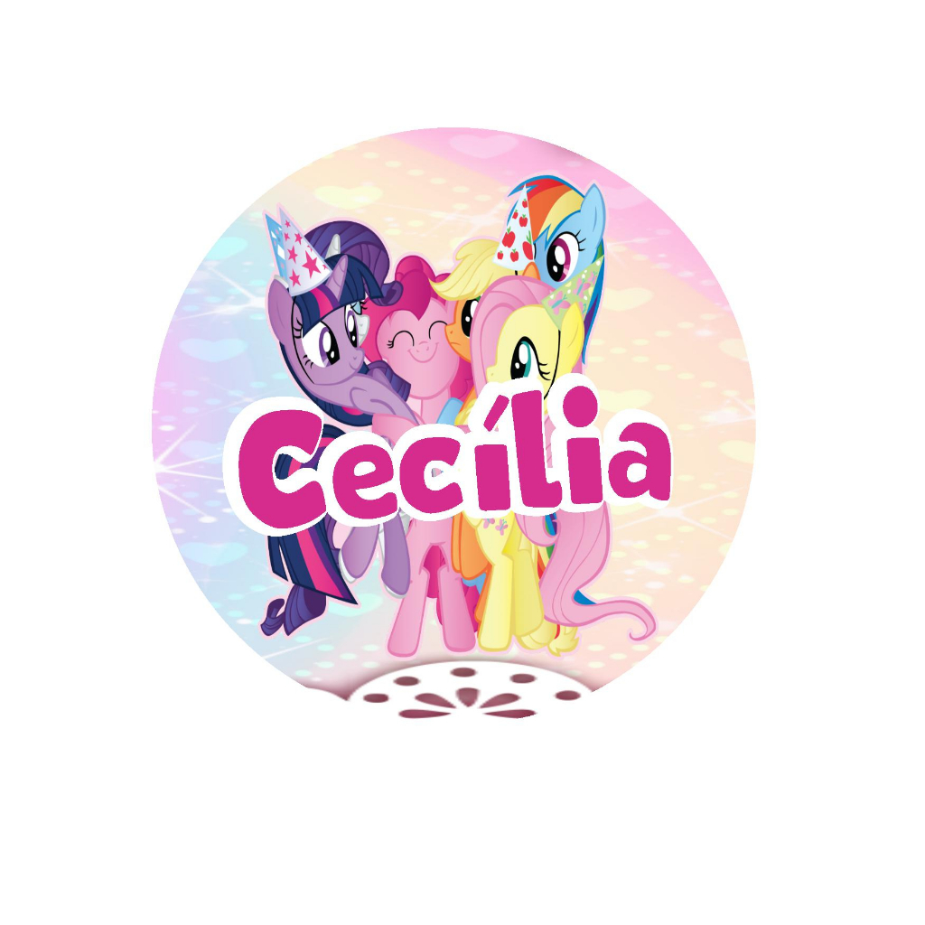 Adesivo 4,8x8,6cm Personalizado My Little Pony 20 unidades