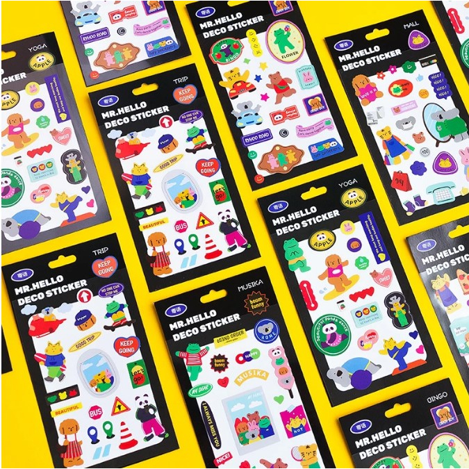 Cartela Adesivos Mr Hello | Shopee Brasil