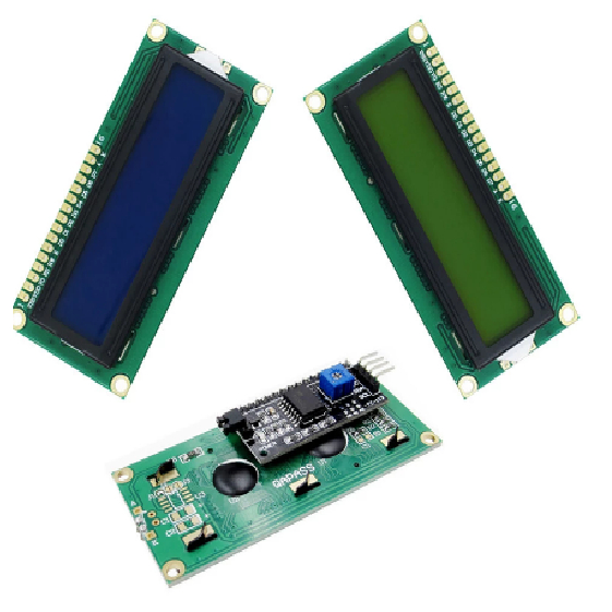 Display Lcd 16x2 + I2C Fundo VERDE/AZUL C/ Modulo I2c Já Soldado