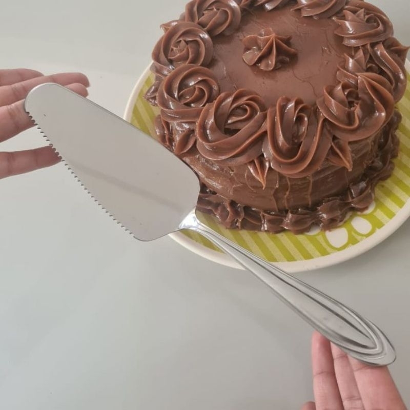 Espátula De Cortar Bolo Torta E Pães Em Aço Inox | Shopee Brasil