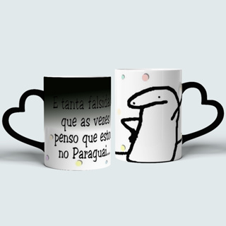 Caneca Florks Meme é Tanta Falsidade Que As Vezes Penso Que