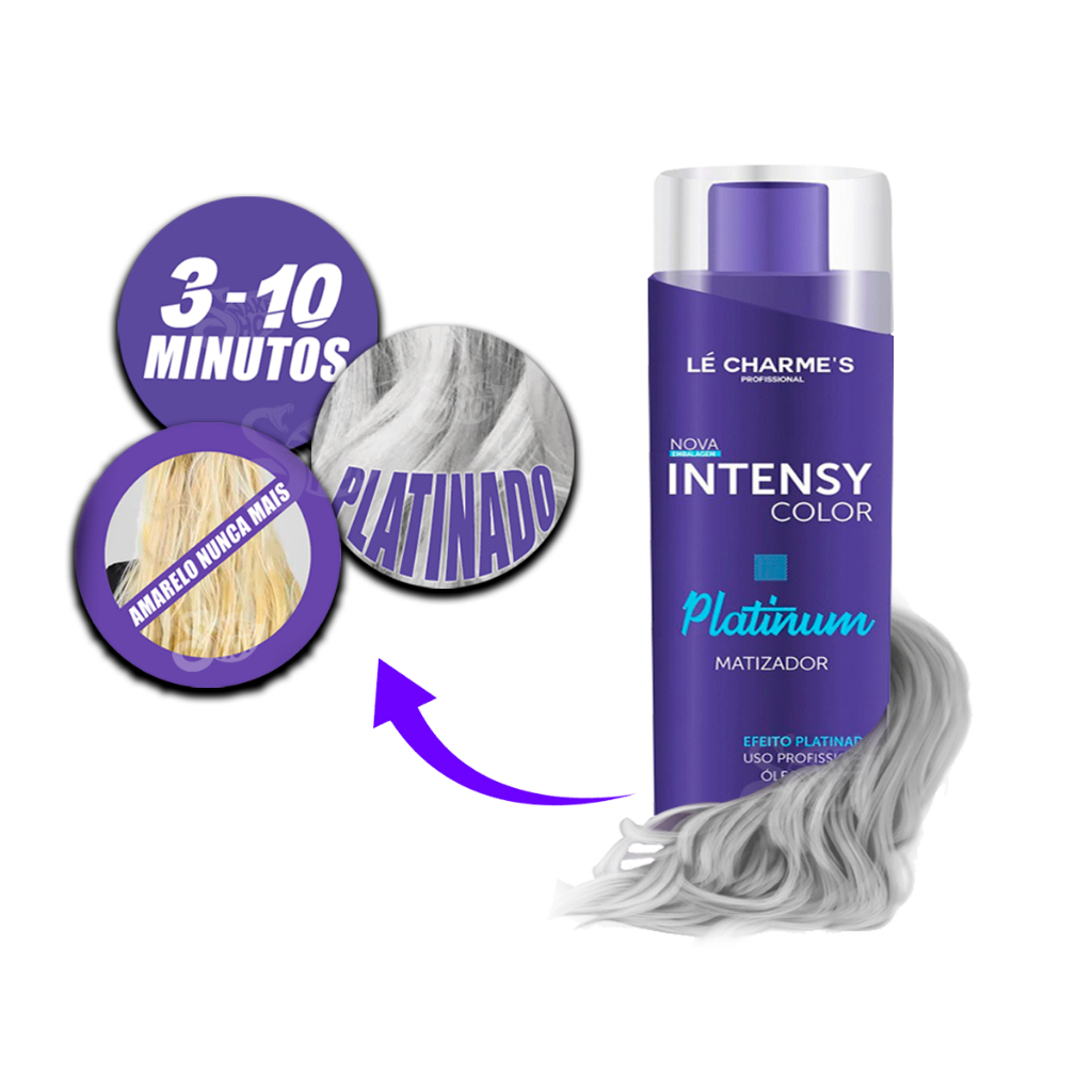 Matizador Lecharmes Platinum Intensy Color 300ml - Efeito Platinado ...