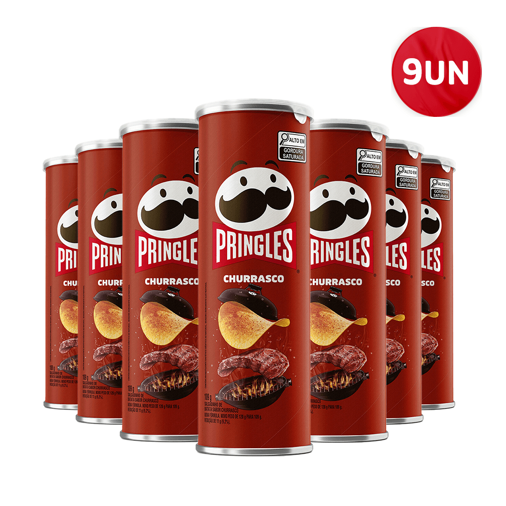 Combo Batata Pringles Churrasco 9 Unidades