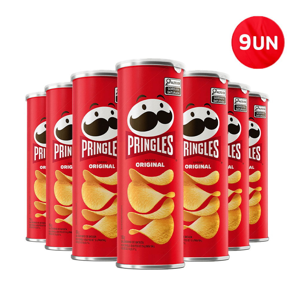 Combo Batata Pringles Original 9 Unidades