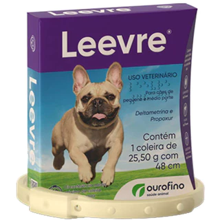 Coleira Antipulgas Ourofino Leevre para Cães de Pequeno Porte 48CM
