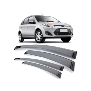 Calha de Chuva Fumê JG completo para Ford Fiesta Rocam - Sedan e Hatch