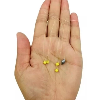 Kit 10 Chicote Spinhel Anzol Com miçanga Pesca Lambari Tilápia