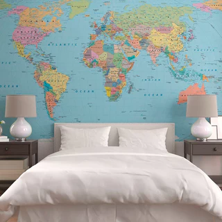 Papel De Parede Personalizado Mapa Mundi