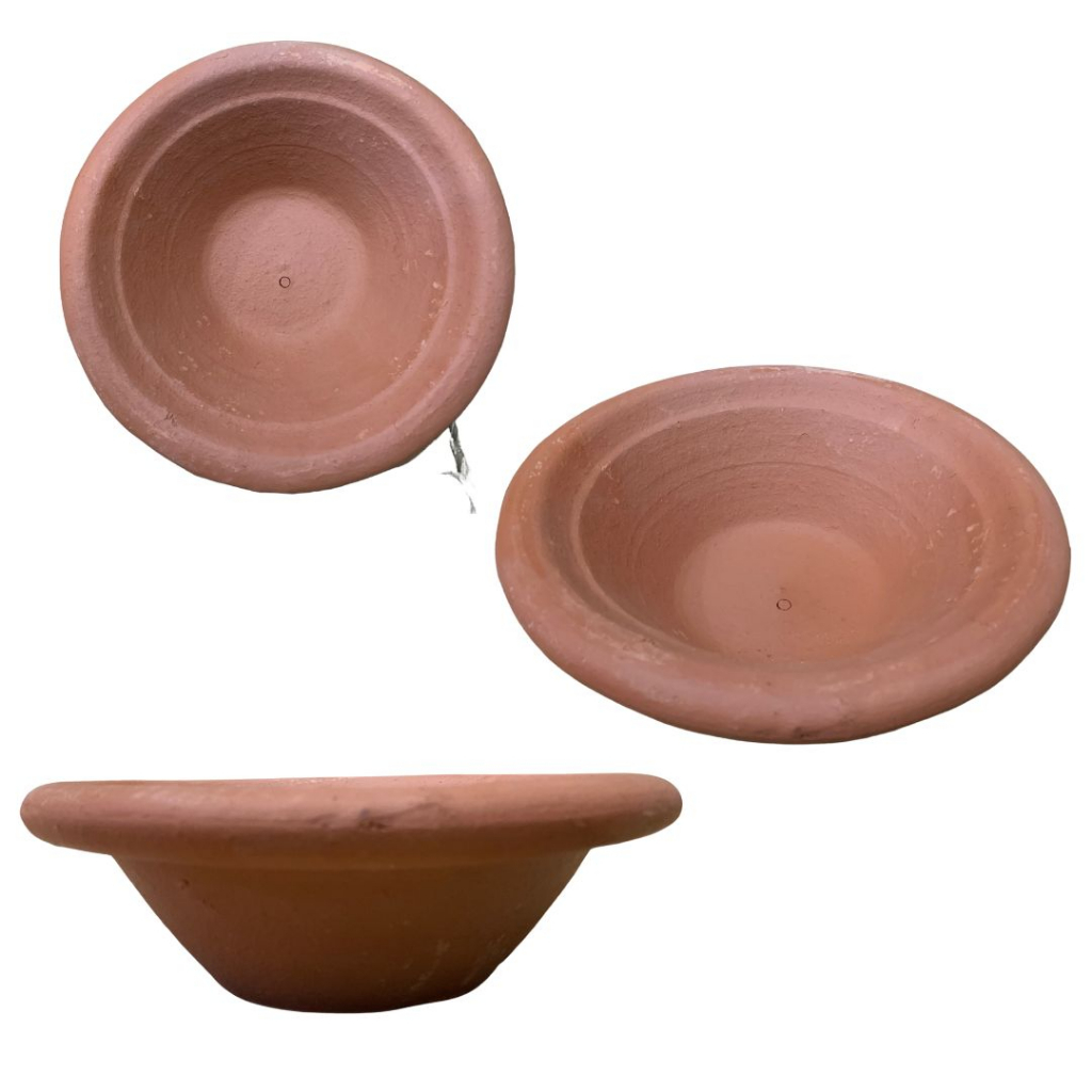 Alguidar de Barro Cru N°0000 15cm Oferenda Umbanda Candomble