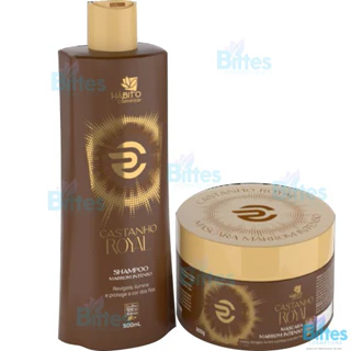 KIT TONALIZANTE CASTANHO ROYAL HÁBITO COSMÉTICOS MARROM INTENSO