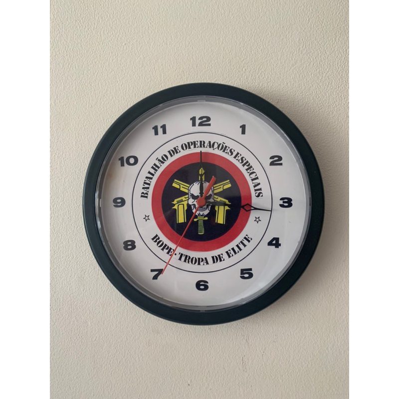 Relógio de Parede Policia, Gate, Rotam, Federal, Civil, Rota, Bope