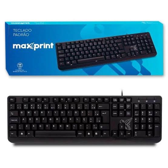 Teclado Padrão USB 2.0 com Fio Preto 107 Teclas BANT MOD: 608145 ...