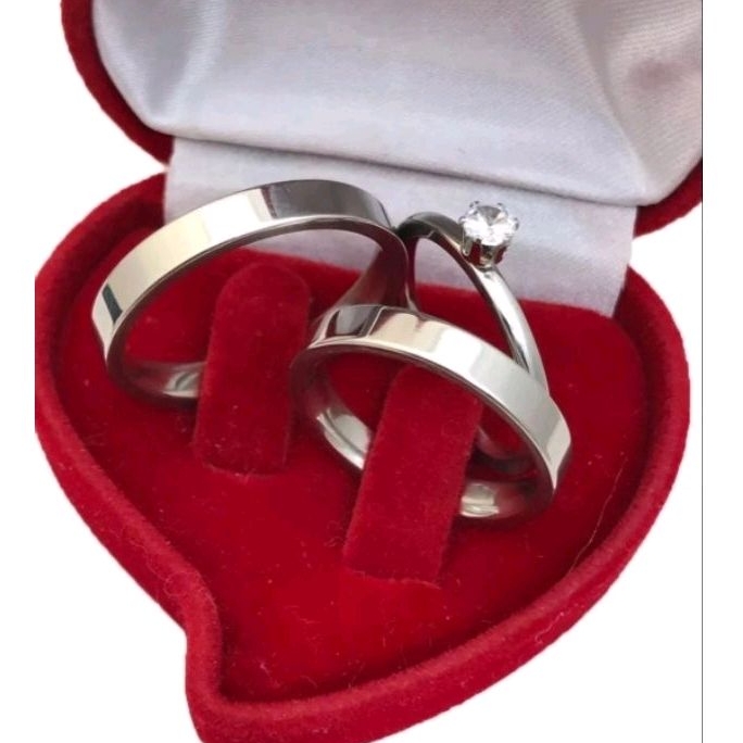 Par De Alianças Namoro Prata Quadrada Fininha 4mm Lisa+anel