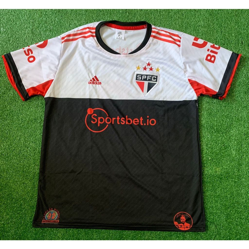 CAMISETA DO SÃO PAULO COMEMORATIVA 2023 PRETO E BRANCO | Shopee Brasil