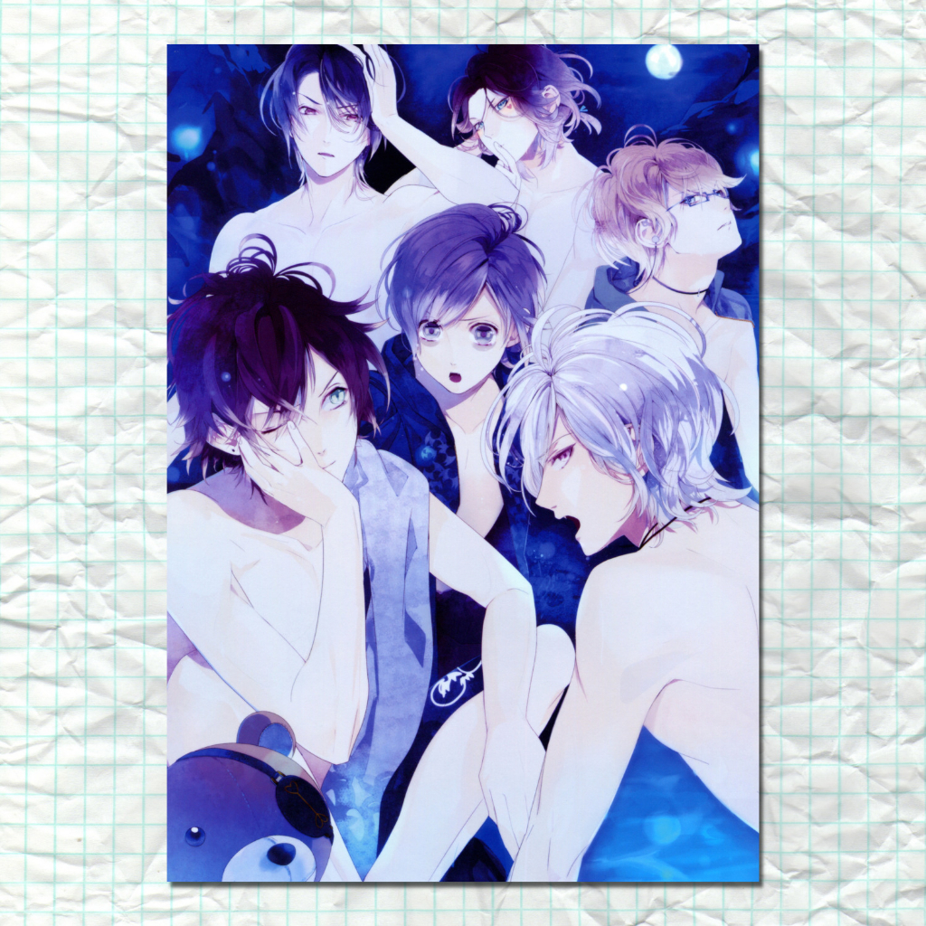 【4冊セット】DIABOLIK LOVERS 　おまけステッカー・ポスター付き Poster Diabolik Lovers VN A4 Adesivo Material Escolar Caderno