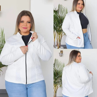 Jaqueta Feminina Bomber Plus Size Matelasse EG,G1,G2,G3