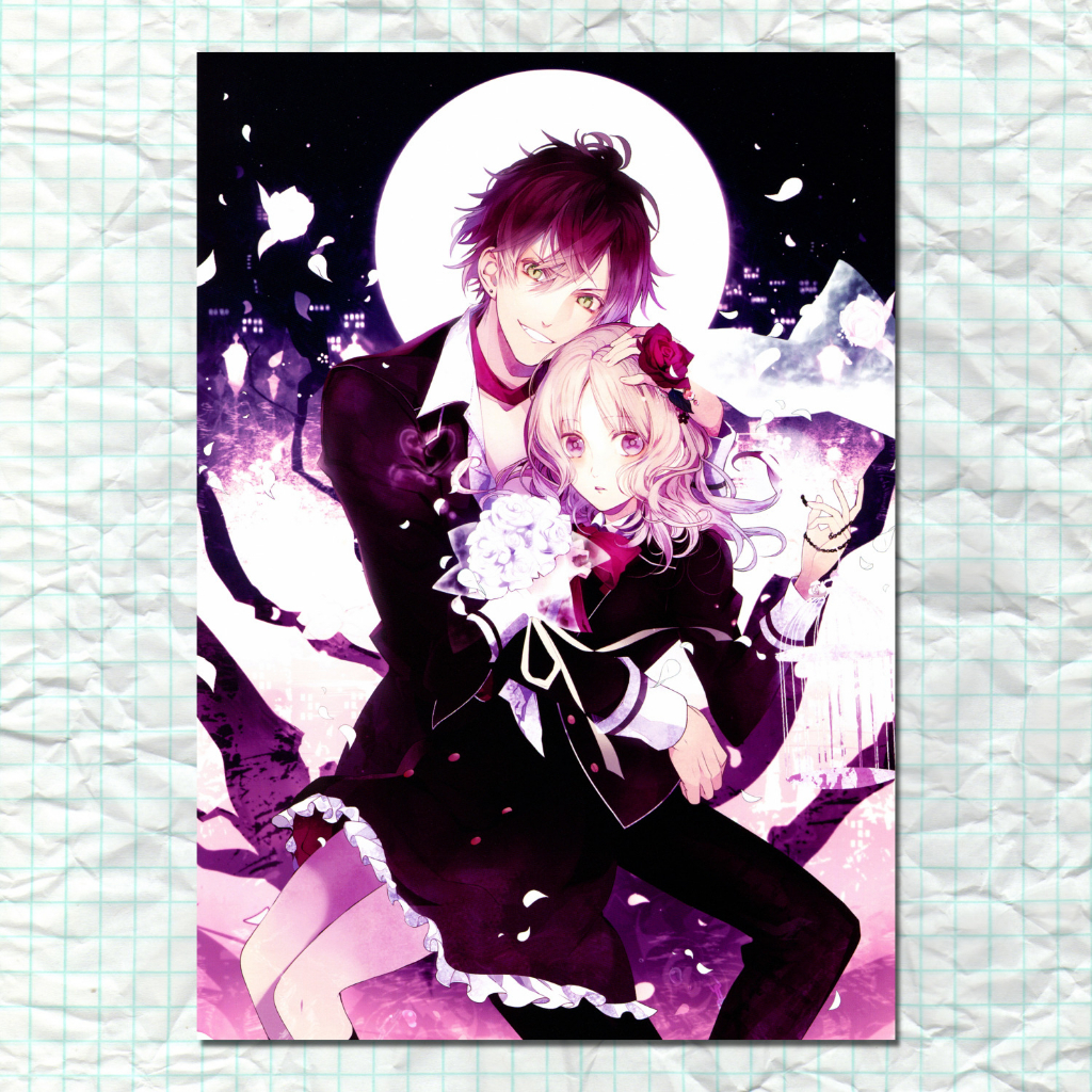 ディアラバ　DIABOLIK LOVERS　色紙/布ポスター Poster Diabolik Lovers VN A4 Adesivo Material Escolar Caderno