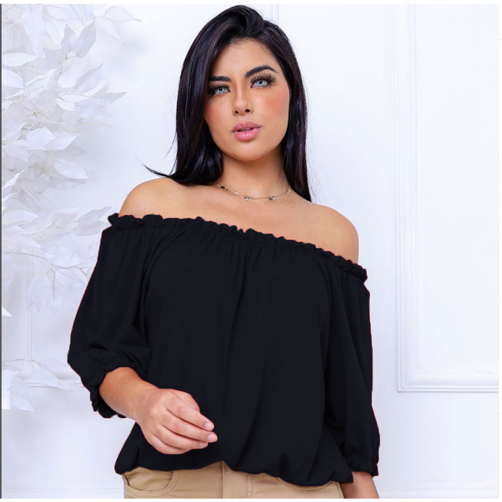 Blusa Ciganinha Ombro A Ombro CIGANA | Shopee Brasil