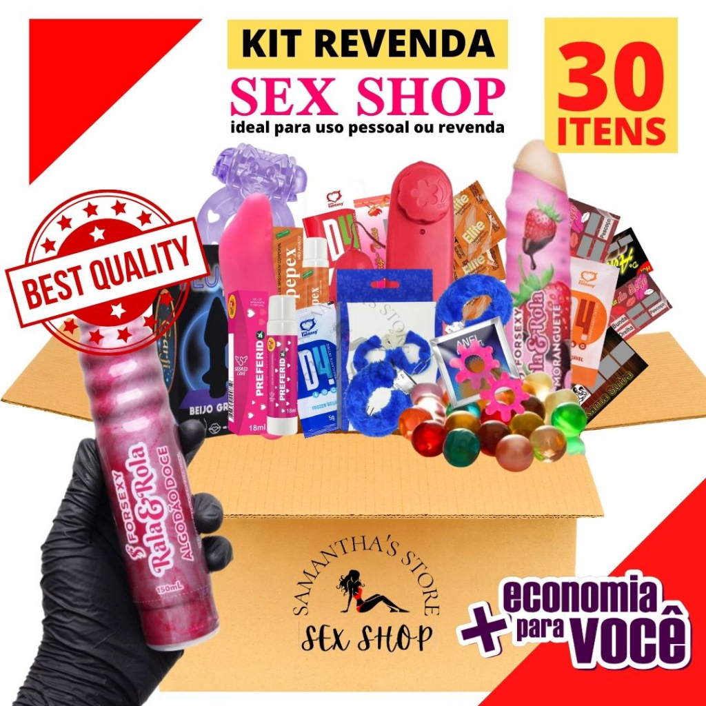 Kit Produtos Adultos 30 Itens Sex Shop Brincadeiras Revenda - Escorrega o  Preço