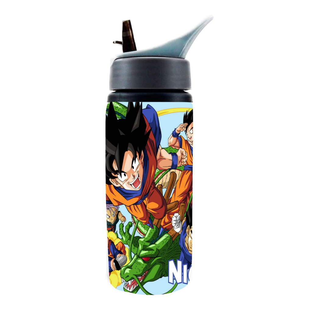 Garrafa Squeeze Goku Dragon Ball e Personagens Infantil