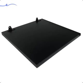 1 Prateleira Preta 30X30 Com Suporte Flutuante Mdf Organizadora Decoração Cozinha Quarto Banheiro