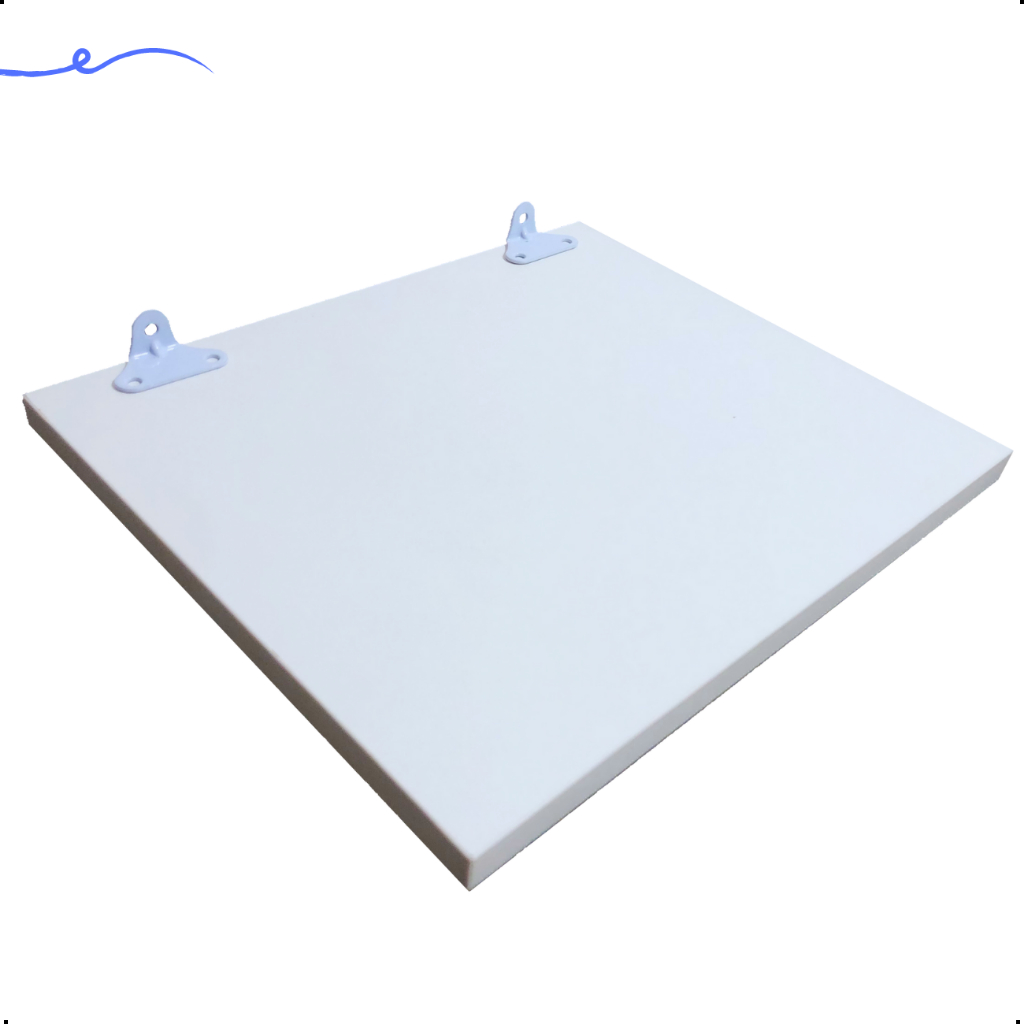 1 Prateleira 30x30 Com Suporte Mdf Branco Organização Para Cozinha Banheiro Quarto Dormitorio Sala Lavabo Area Gourmet Escritorio Casa Lavanderia Parede Decorativa Tampo Tabua 30cm Madeira Flutuante 30 Cm x 30 Cm Branca