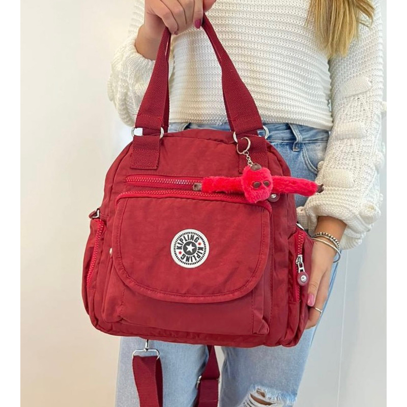 Bolsa Feminina Estilo Kipling Mochila Média Exclusiva Lançamento