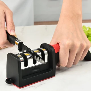 Amolador Afiador De Facas Em Aço Inox Profissional Com 3 Portas De Apontador Profissional em Oferta na Shopee