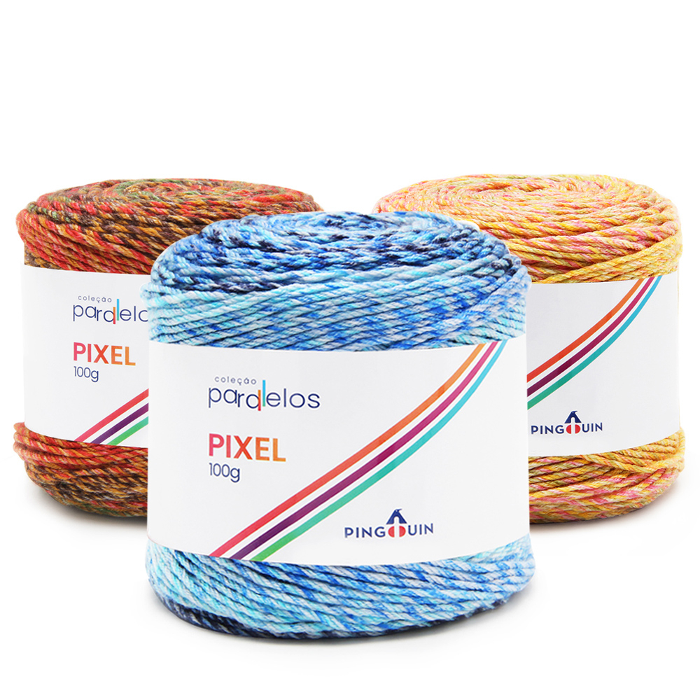Fio Pixel Pingouin 100g Coleção Paralelos 254 metros TEX 394