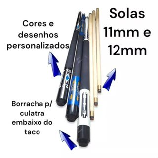 KIT Taco de Bilhar personalizado Gravação EU TE AMO