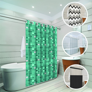 Cortina de box de banheiro em PVC impermeavél Anti mofo - com visor gancho ou ilhos - Varias Cores