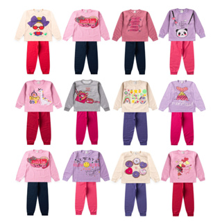 Kit 4 Peças De Roupas Inverno Conjunto Moletom Menina Infantil Feminino Calça Blusa Frio Tamanho 1 2 3 4 6 8