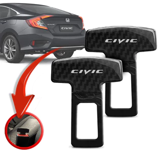 Par Fivela Lingueta Trava Cancela Som Cinto de Segurança Honda Civic G8 G9 G10 G11 Ano 2012 em diante