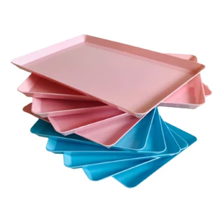 Bandeja Plástica Variadas de Cores Retangular Para Decoração/Para Doces 20x30cm Plasbel