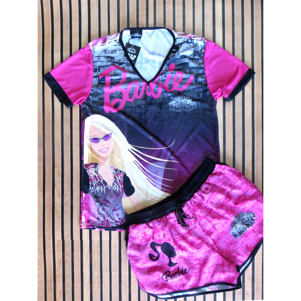 Kit Feminino Império Mandrake Cria de Quebrada Favela babylook + Short  Cod19