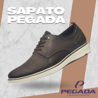 Sapato Social Masculino Pegada Em Couro