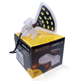 Luminária de LED para Aquário Beteira M3 5w 12 LEDs Branca - Soma